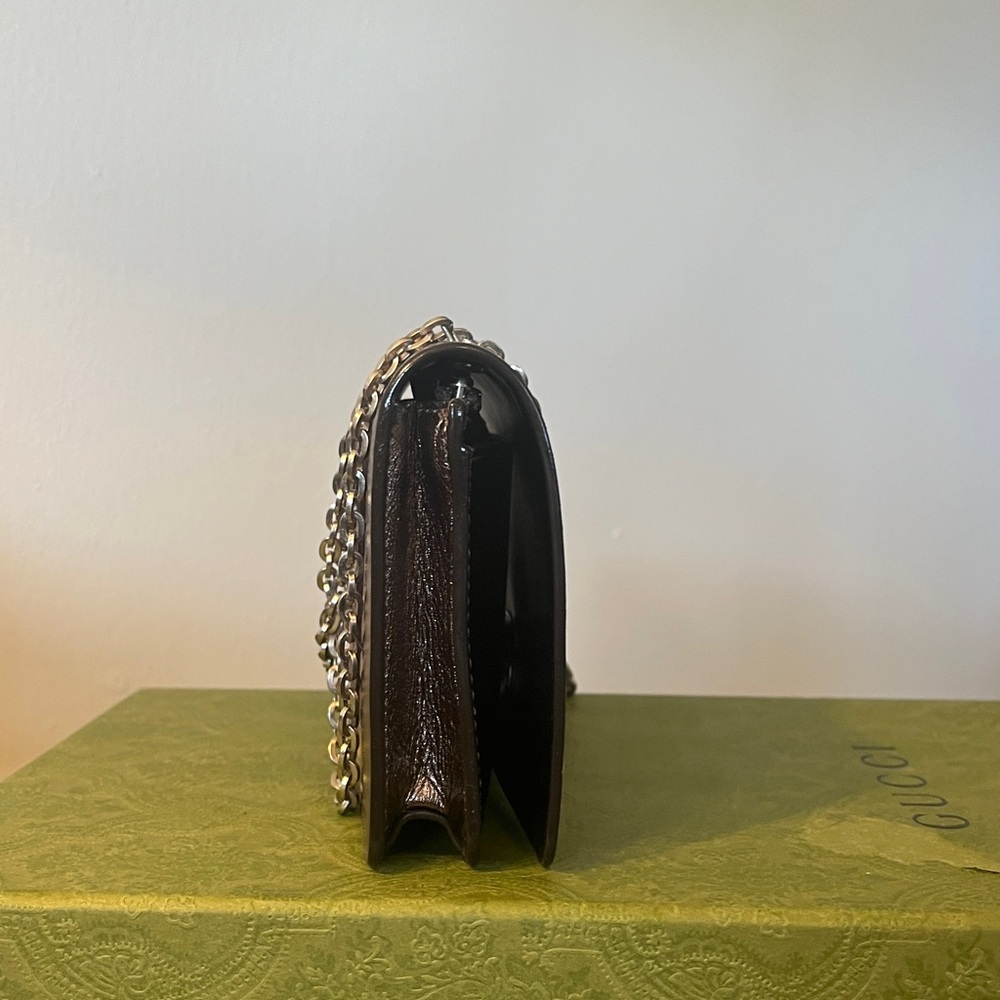 Metallic Silver / Bronze Bayswater Clutch Wallet on Chain - Picture 5 of 12